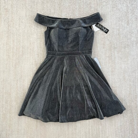 NWT Xscape Off The Shoulder Evening Mini Dress 6 - Picture 1 of 10